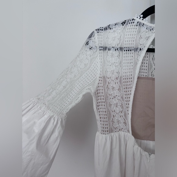 Endless Rose Bell Sleeve Mini Dress in White S - Picture 8 of 11